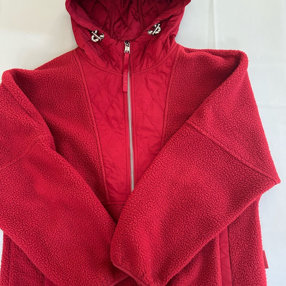 Varley Red Teddy Jacket with Hood